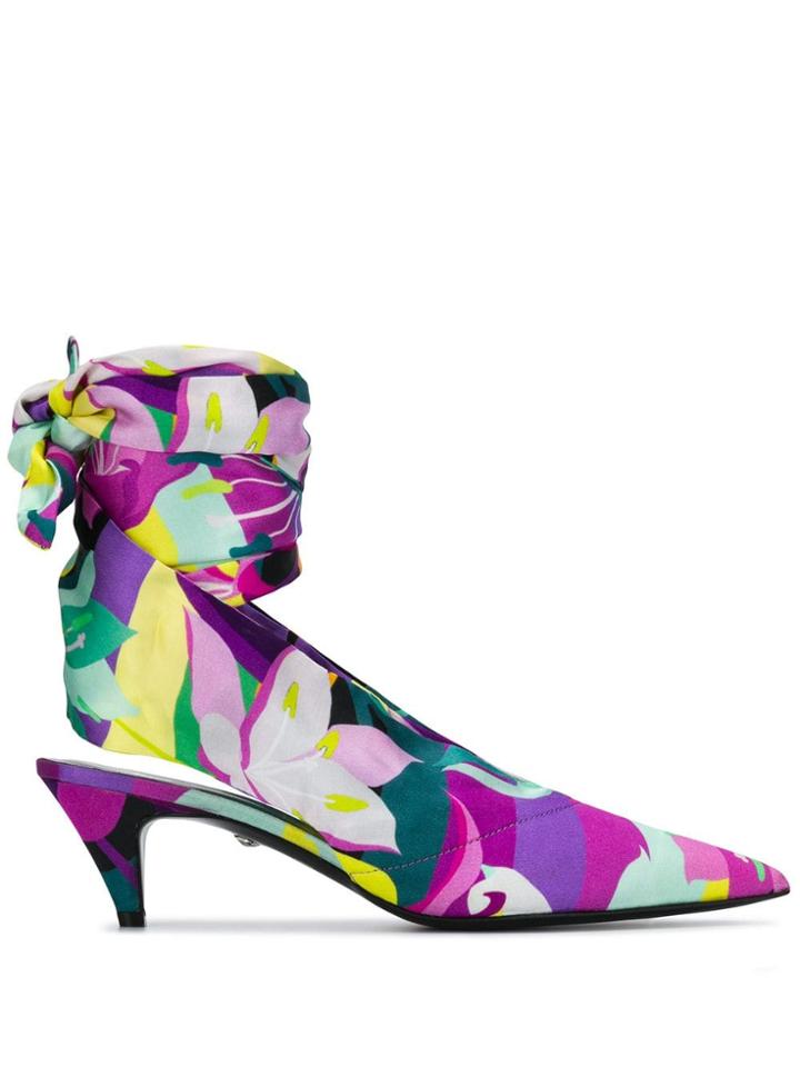 Just Cavalli Floral Pumps - Purple