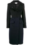 Alexander Mcqueen Fitted Double Breasted Coat - Black