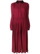 Giambattista Valli Lace Collar Dress - 300 Burgundy