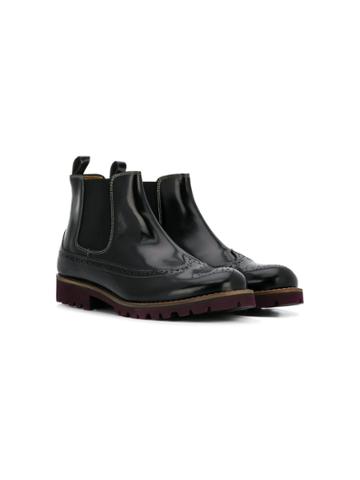 Gallucci Kids Brogue Chelsea Boots - Black