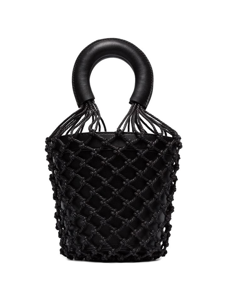 Staud Moreau Leather Bucket Bag - Black