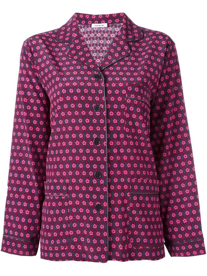 P.a.r.o.s.h. 'seventy' Top, Women's, Size: Small, Pink/purple, Silk/spandex/elastane