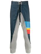 Greg Lauren Side Stripe Trousers - Blue