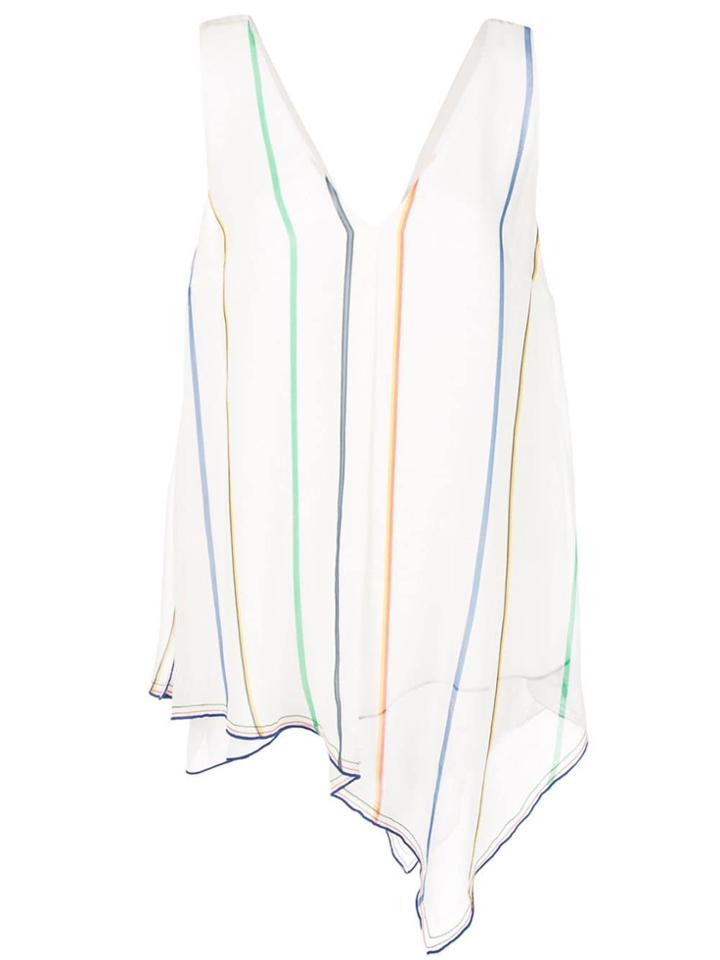 Derek Lam 10 Crosby Striped Sleeveless Top - White