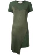 A.f.vandevorst - Asymmetric Hem Dress - Women - Spandex/elastane/viscose - 38, Green, Spandex/elastane/viscose