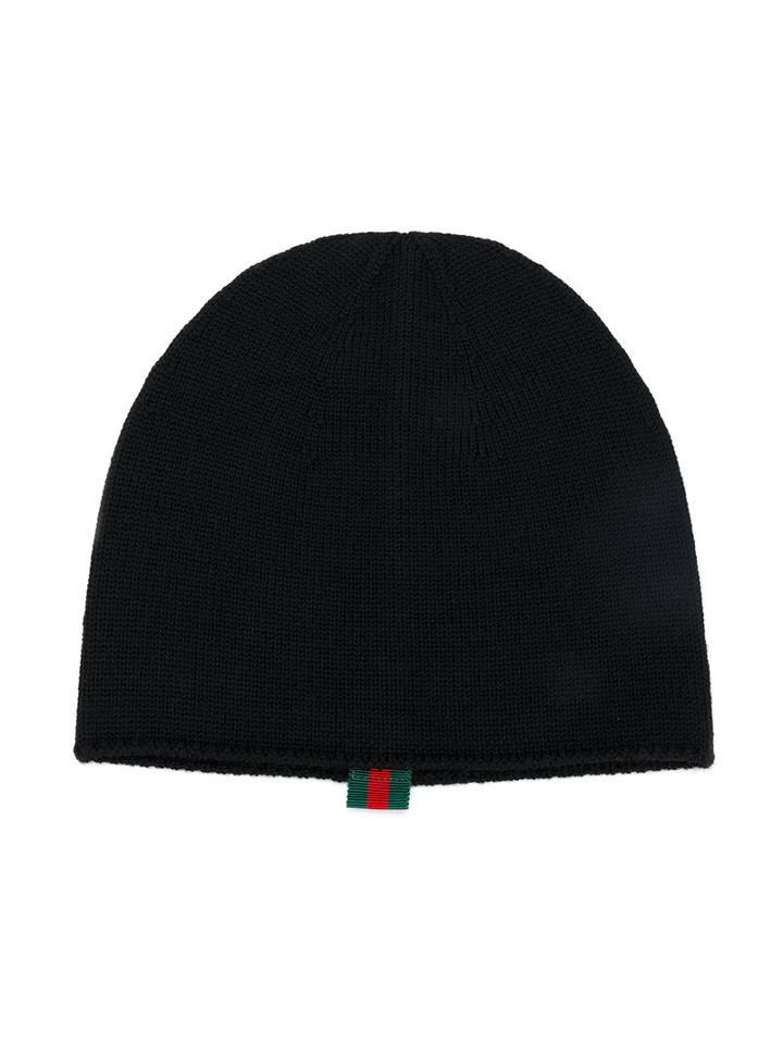 Gucci Kids - Knit Beanie - Kids - Cotton/viscose/wool - One Size, Black