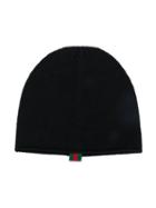 Gucci Kids - Knit Beanie - Kids - Cotton/viscose/wool - One Size, Black
