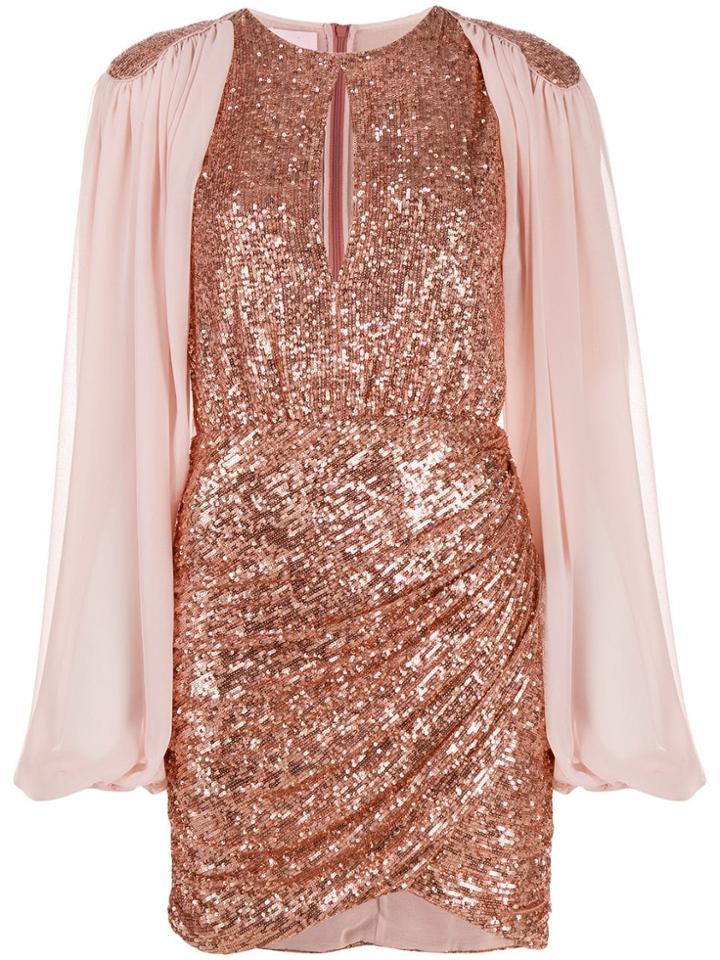 Giamba Sequin Embroidred Dress - Pink