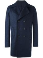 Harris Wharf London Double-breasted Mid Coat - Blue