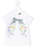 Roberto Cavalli Kids - Front Bow T-shirt - Kids - Cotton/spandex/elastane - 18 Mth, White