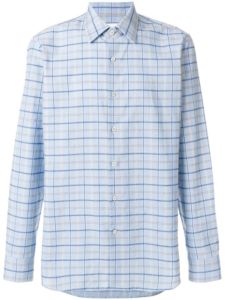 Prada Graph Check Print Shirt - Blue
