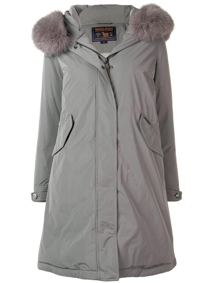Woolrich Loose Padded Winter Coat - Grey