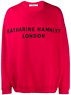 Katharine Hamnett London Oversized Logo Sweatshirt - Red