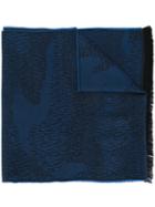Furla Printed Scarf, Adult Unisex, Blue, Wool