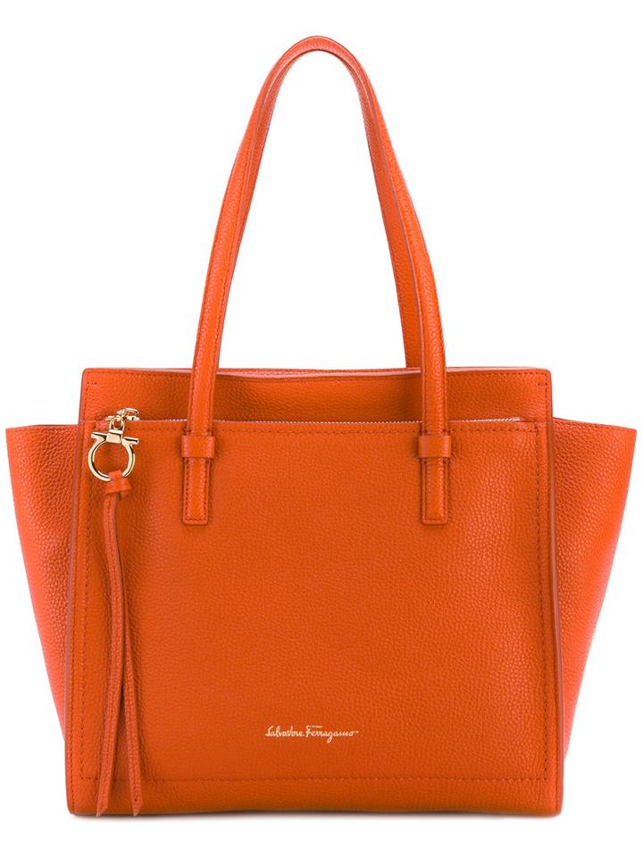 Salvatore Ferragamo Shoulder Bag, Women's, Yellow/orange, Calf Leather
