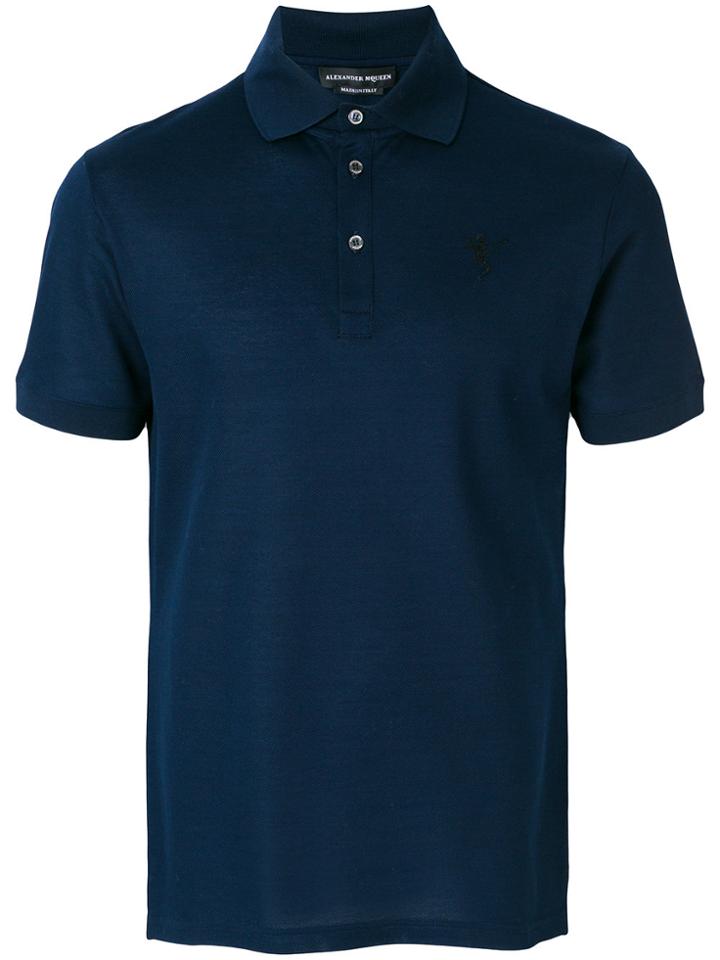 Alexander Mcqueen Logo Polo Shirt - Blue