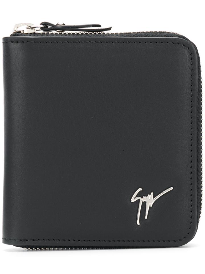 Giuseppe Zanotti Design Zipped Logo Wallet - Black