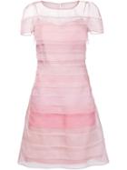 Carolina Herrera Sheer Stripe Dress