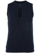Rag & Bone Slit Chest Tank Top, Women's, Size: Medium, Blue, Viscose/nylon/spandex/elastane
