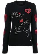Philipp Plein Embellished Top - Black