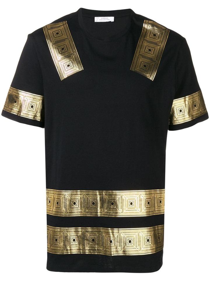 Versace Collection Foil Print T-shirt - Black
