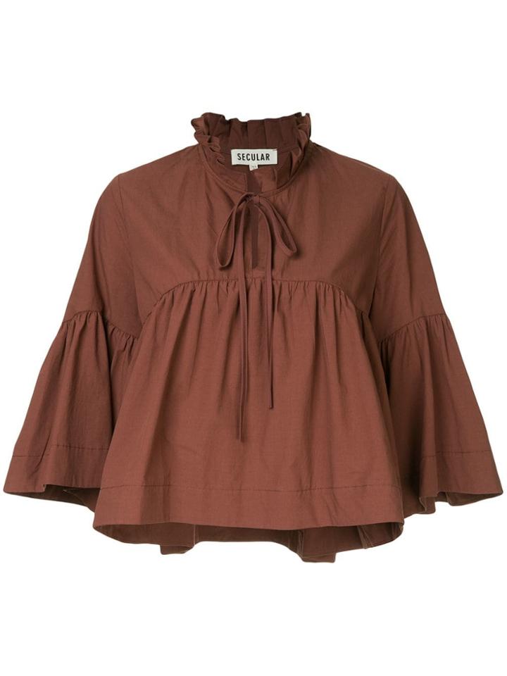 Secular. Lab Billowing Oversized Blouse - Red