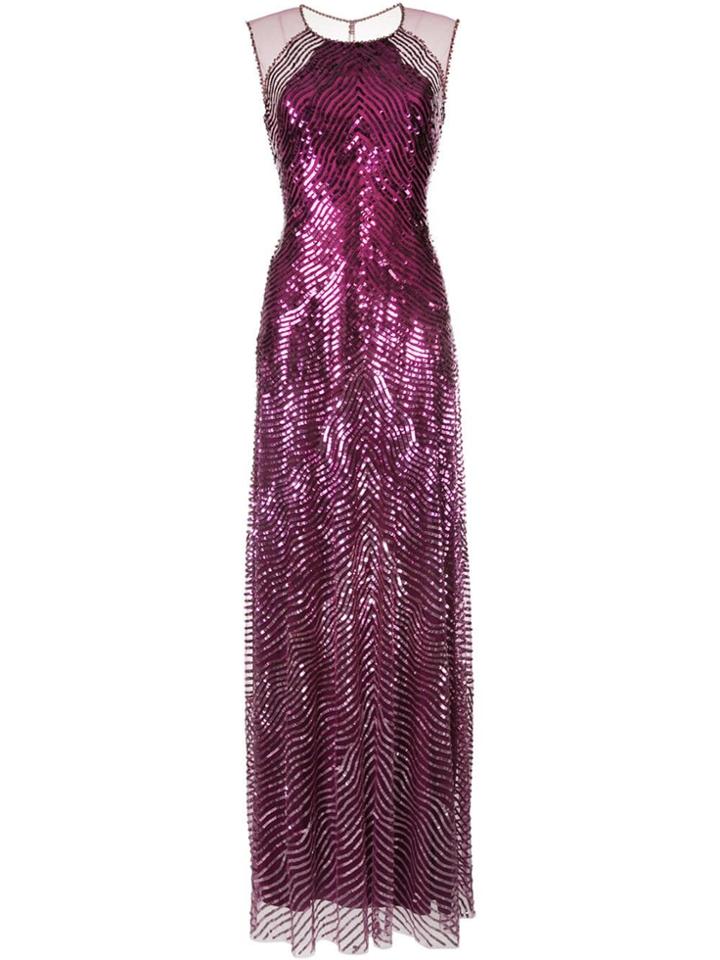 Jenny Packham Sequin Gown - Purple