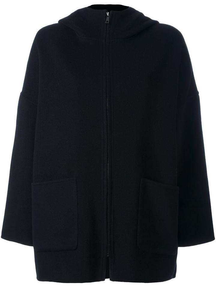 P.a.r.o.s.h. 'lovery' Hooded Jacket, Women's, Size: Medium, Black, Wool