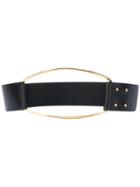 Isabel Marant - Chaz Wide Belt - Women - Calf Leather/metal - L, Black, Calf Leather/metal