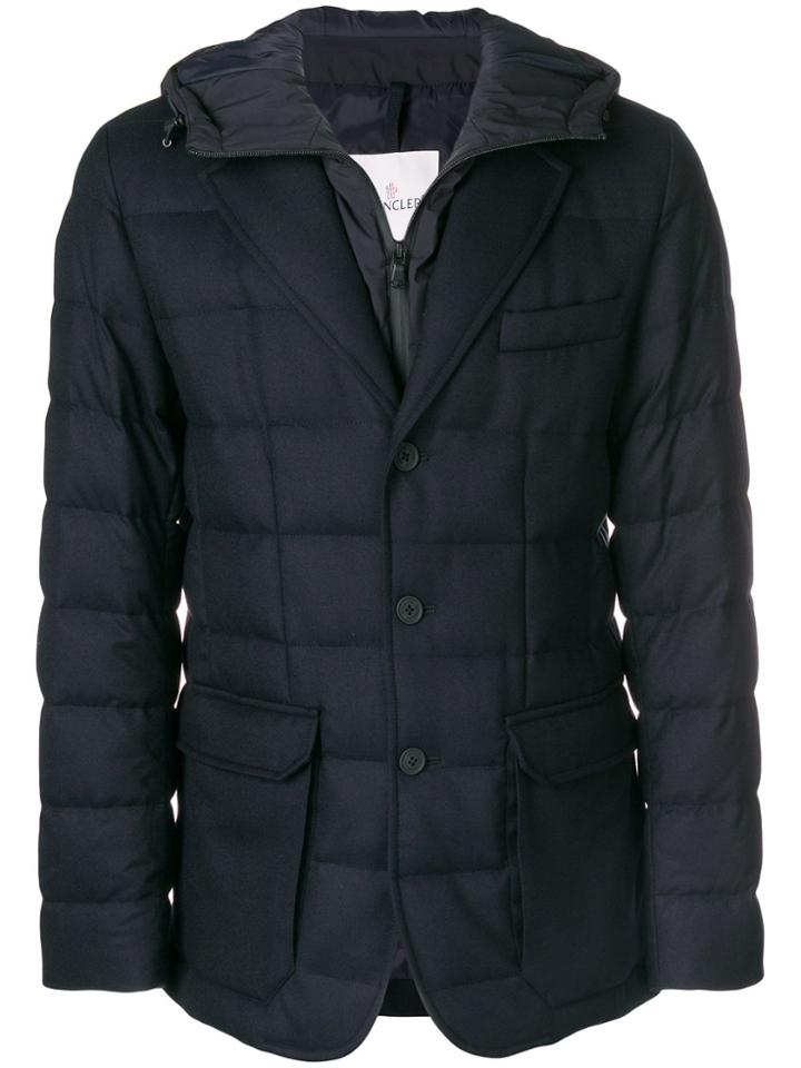 Moncler Blazer-style Quilted Jacket - Blue