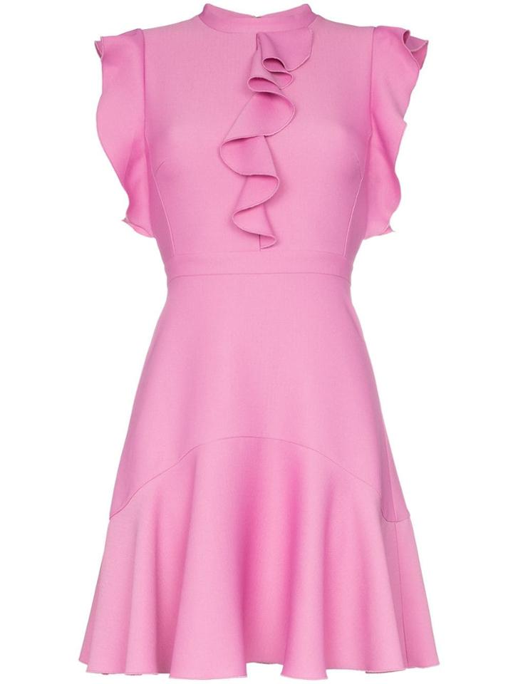 Giambattista Valli Ruffle Detail Flared Mini Dress - Pink