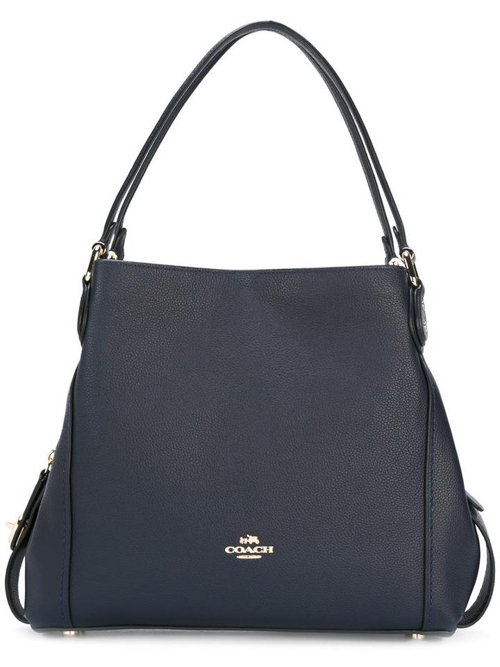 Coach Edie Shoulder Bag, Women's, Blue, Leather