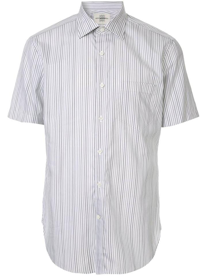 Kent & Curwen Striped Short-sleeve Shirt - White