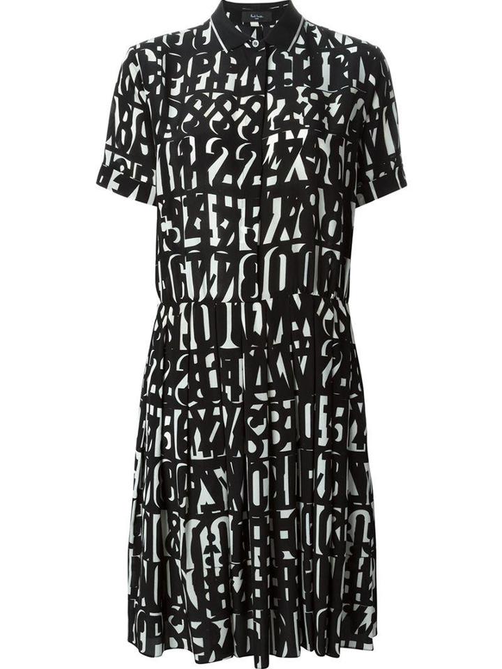 Paul Smith Black Label All Over Numbers Print Dress
