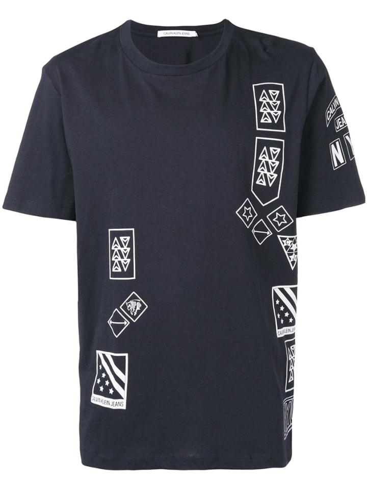 Calvin Klein Jeans Graphic Print T-shirt - Blue