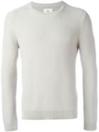 Folk Crew Neck Sweater, Men's, Size: 4, Grey, Cotton/spandex/elastane
