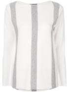 Fabiana Filippi Striped Loose Fit Pullover - White