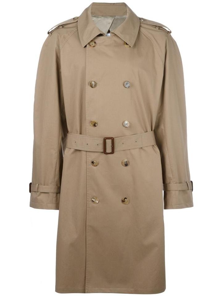 Maison Margiela Classic Trench Coat, Men's, Size: 46, Brown, Cotton/viscose