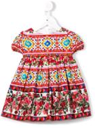 Dolce & Gabbana Kids - 'carretto Con Rose' Dress - Kids - Cotton - 3-6 Mth, Red