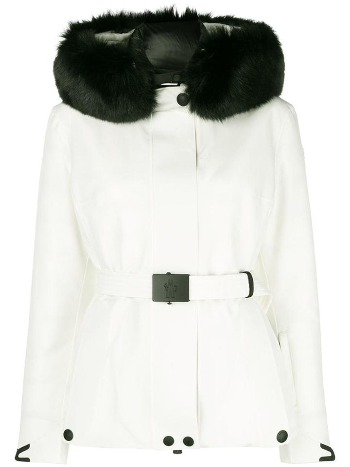 Moncler Grenoble Padded Fur Jacket - White