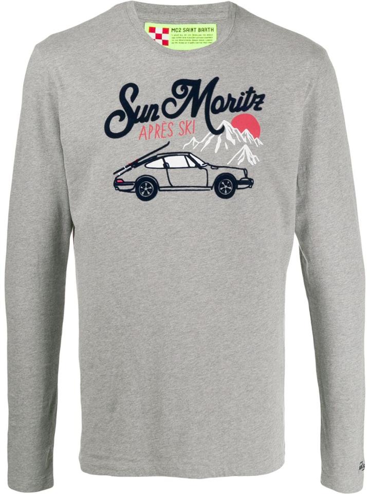 Mc2 Saint Barth Sun Moritz Print Sweatshirt - Grey