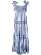 Zimmermann Striped Tiered Maxi Dress - Blue