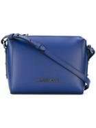 Armani Jeans - Logo Plaque Crossbody Bag - Women - Leather - One Size, Blue, Leather
