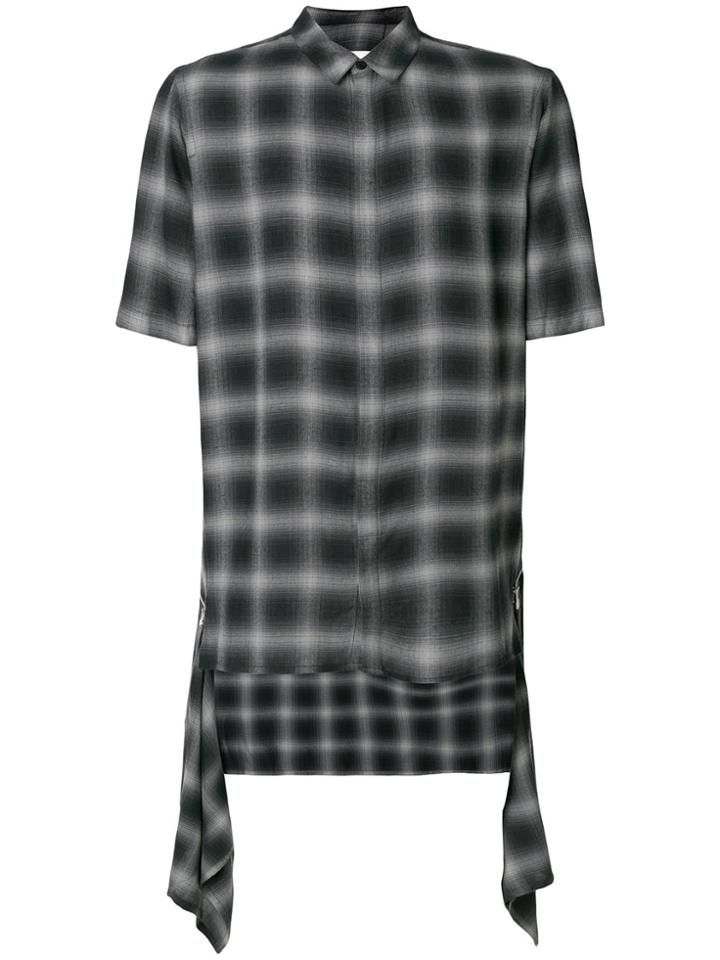 Helmut Lang Short Sleeved Check Shirt - Black
