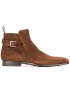 Magnanni Side Buckle Boots - Brown