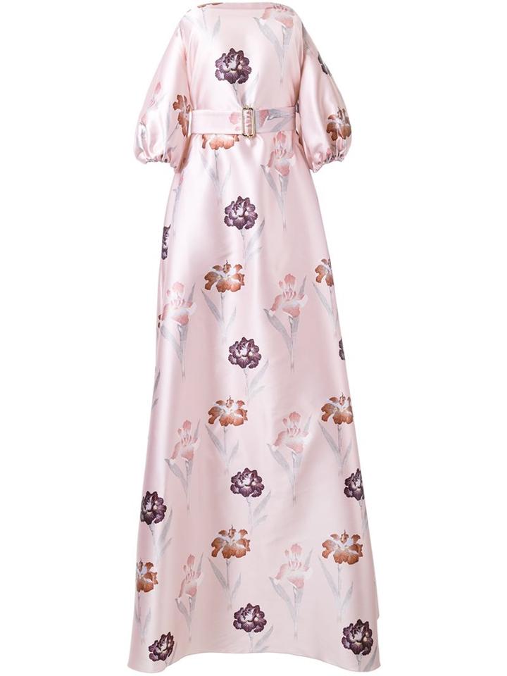 Rochas Off-shoulder Belted Gown