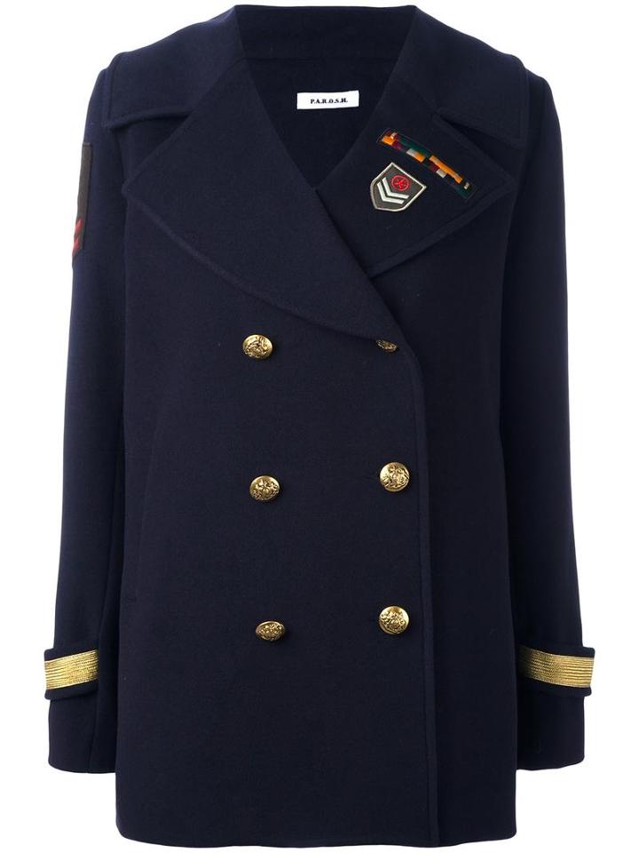 P.a.r.o.s.h. 'lusixy' Jacket, Women's, Blue, Polyamide/polyester/cashmere/virgin Wool