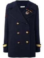 P.a.r.o.s.h. 'lusixy' Jacket, Women's, Blue, Polyamide/polyester/cashmere/virgin Wool