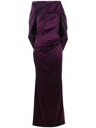 Talbot Runhof Long Draped Gown - Pink & Purple