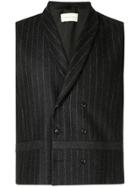 Sartorial Monk Boxy Striped Waistcoat - Grey